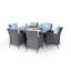 Palacios 6 - Person Wicker Patio Dining Set with Rectangular Table , Cushions Included-890852220-890852223