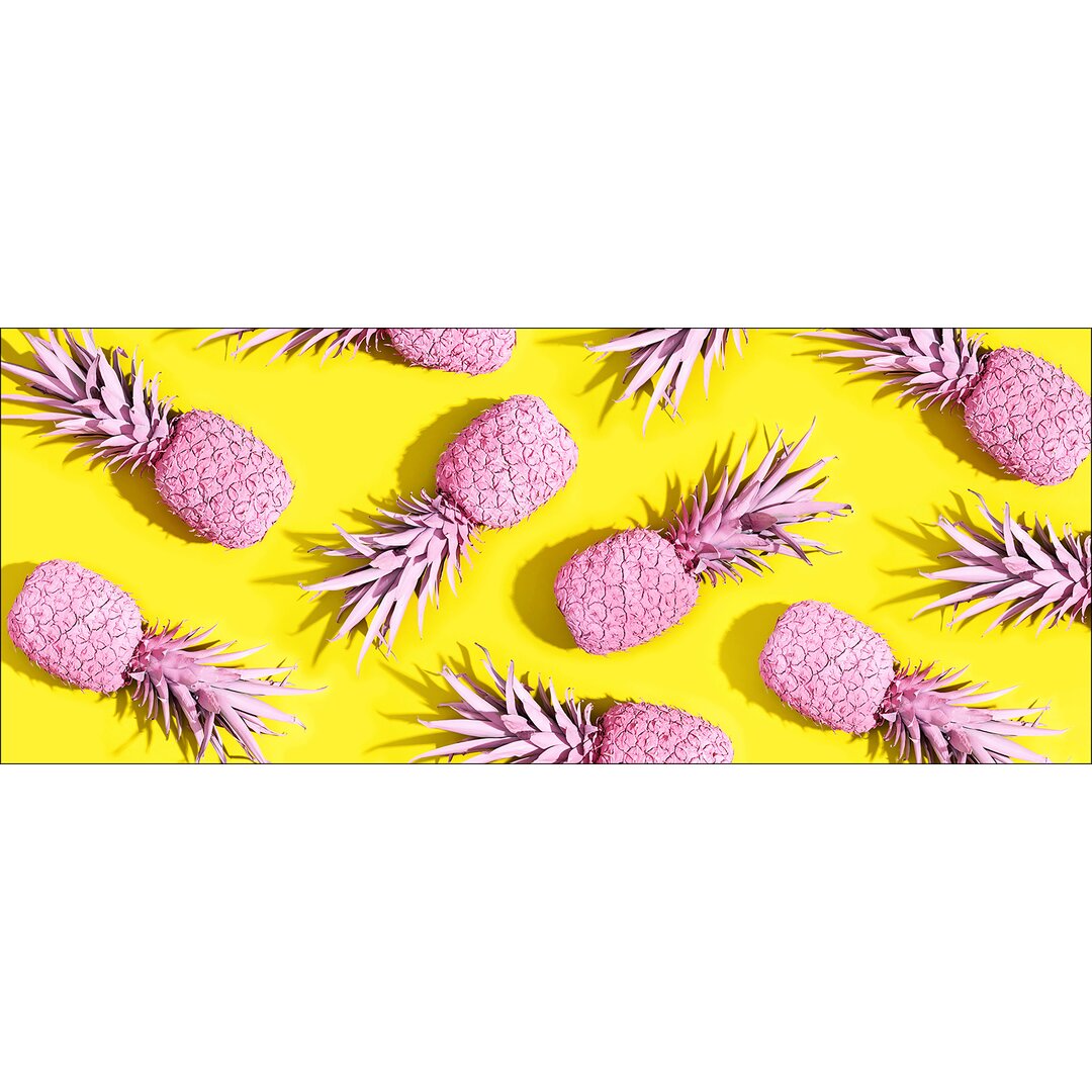 Glasbild Pink Pineapples