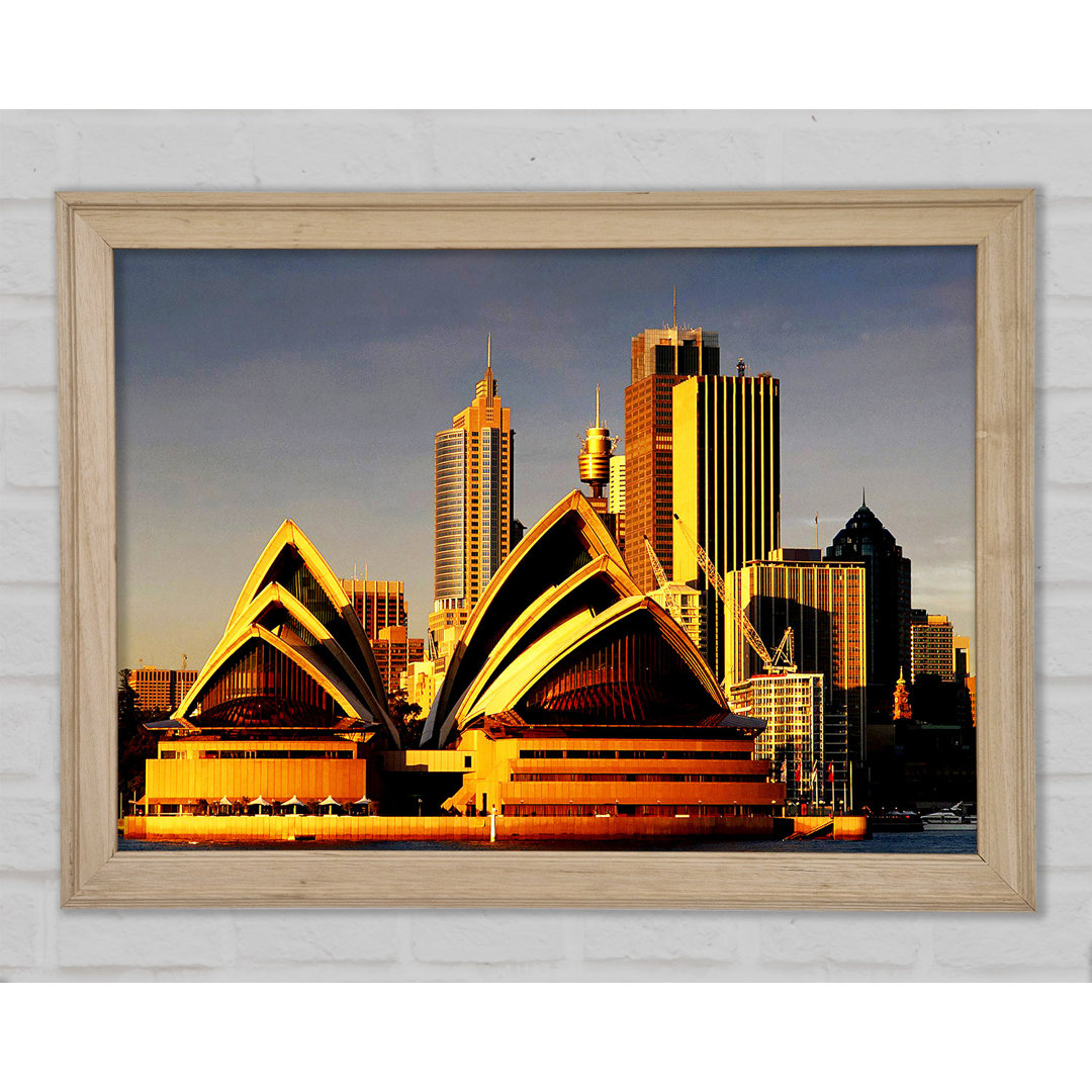 Sydney Opera House Goldenes Sonnenlicht - Druck