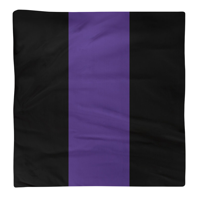 Serviette washington, Noir / mauve / noir, H 22" x l 22" x P 0,25", Polyester sergé