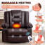 Fauteuil inclinable Serenity surdimensionné avec chaleur massante et charge USB-130033529