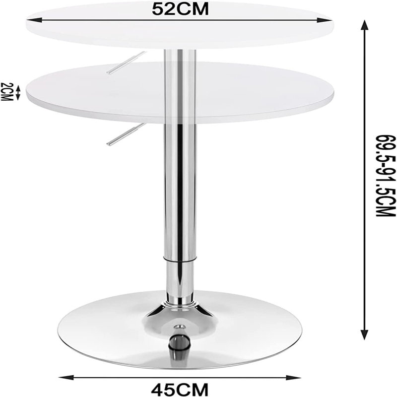 Giulio Round Metal Base Dining Table, Silver