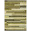 Tapis extérieur lavable rayé vert olive ivoire et beige 3 pi x 5 pi