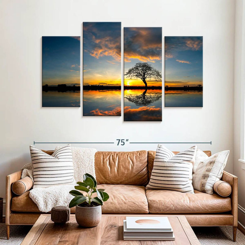 Alvord, coucher de soleil africain, H 42 po x l 68 po