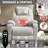 Up To 350 LBS Polyester Power Lift Recliner Chair, Heavy Duty Motion Mechanism With 8-Point Vibration Massage And Lumbar Heating, USB And Type-C Ports, Stainless Steel Cup Holders, Beige-137901336