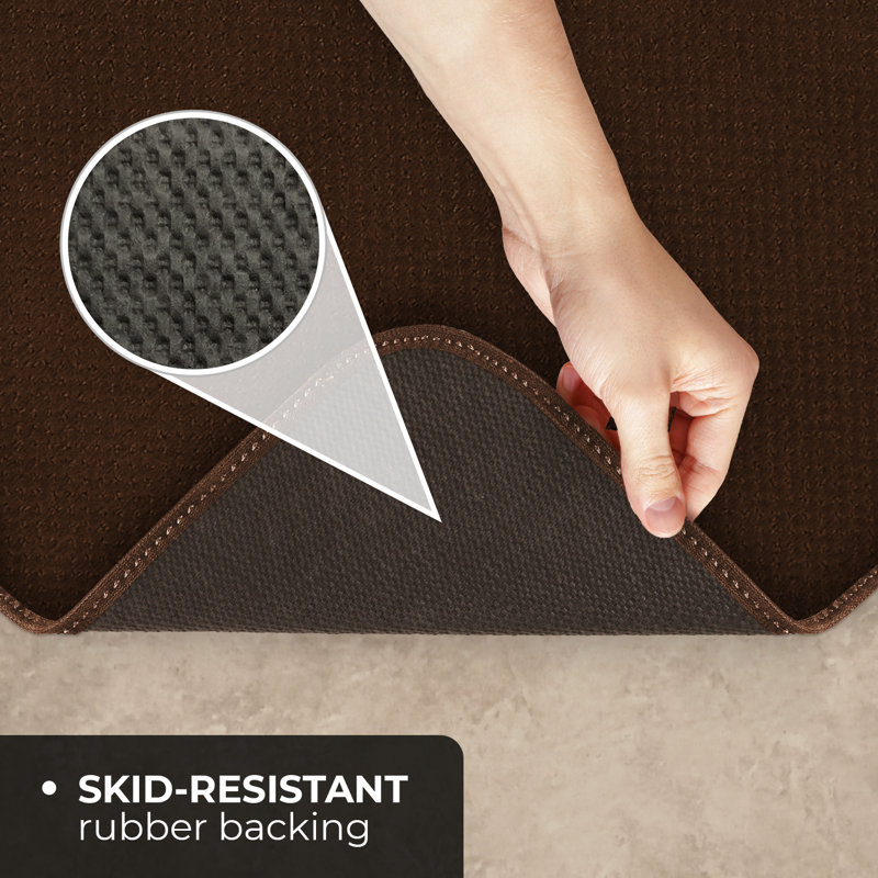 Skid-Resistant Carpet Runner - Chocolate Brown - Many Other Sizes To Choose From, Runner 3' x 10'