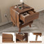 Table de chevet en bois avec station de charge, table de chevet Angela-1854147902