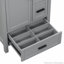 Meuble-lavabo moderne de 24 pouces avec lavabo en céramique, tablette de porte double couche et 3 tiroirs-1881044137