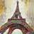 Abstract Eiffel Tower - Contemporary Metal Print for Home Decor-120127536