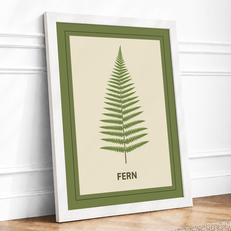 Fern Study Botanical - Print, A1 - 84.1 x 59.4 cm, White