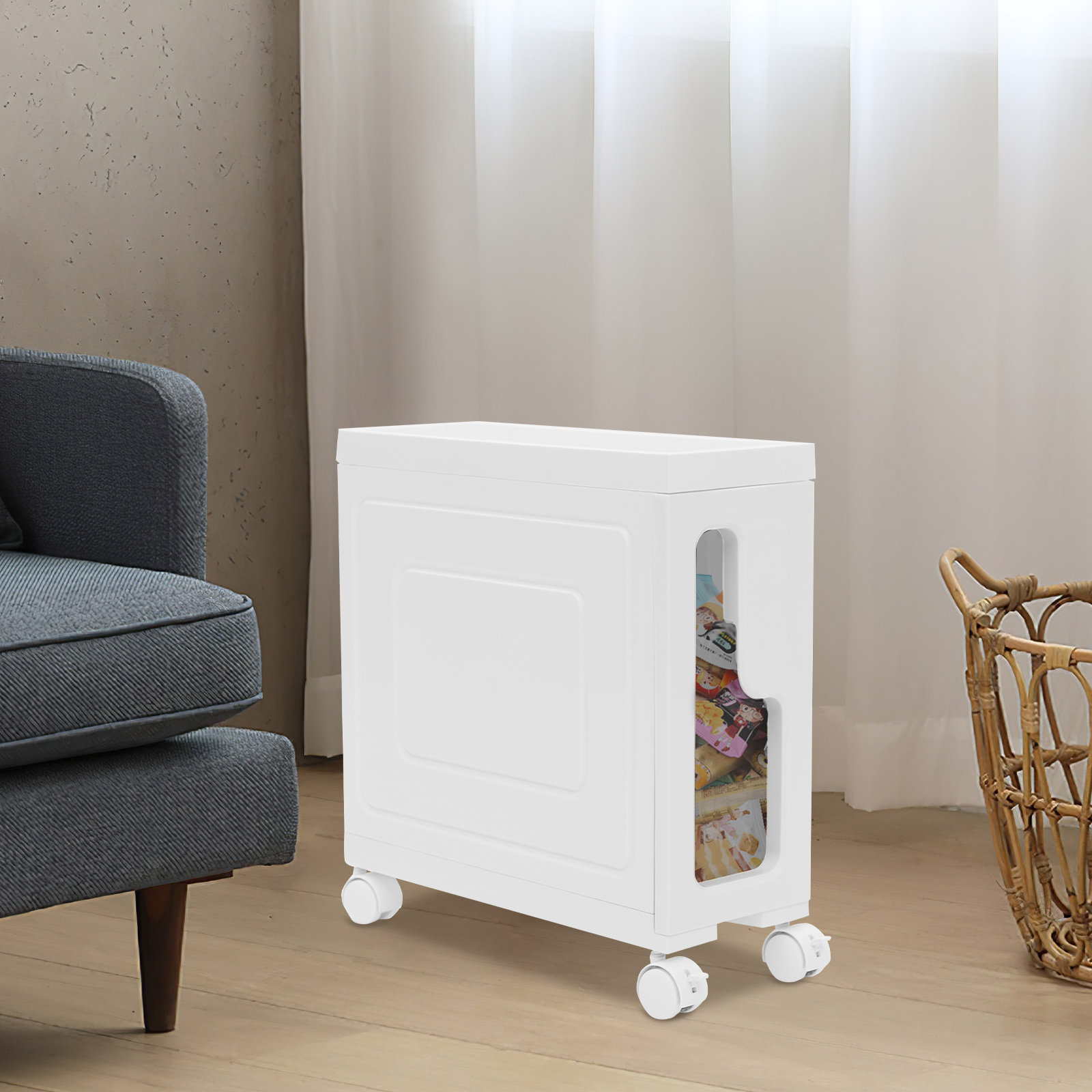 Rebrilliant Storage Cabinet Slim Bathroom Storage Cabinet Bathroom ...