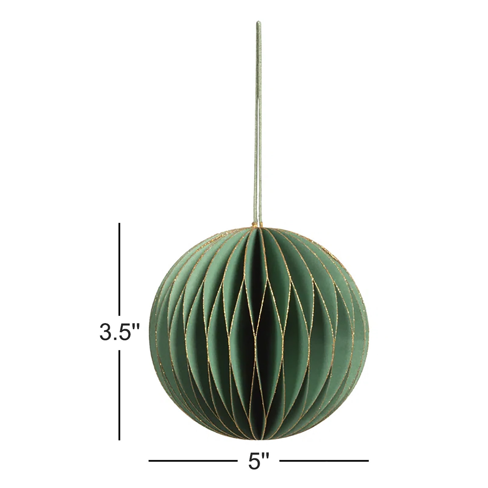 Miriam Bauble, 3.5" H x 5" W x 5" D, Green