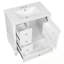 Armoire de rangement pour salle de bain avec lavabo, porte à fermeture en douceur et 3 tiroirs-394124423