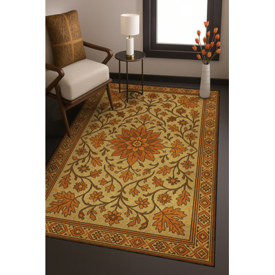 Tapis bleu tissé lavable rétro Mosso