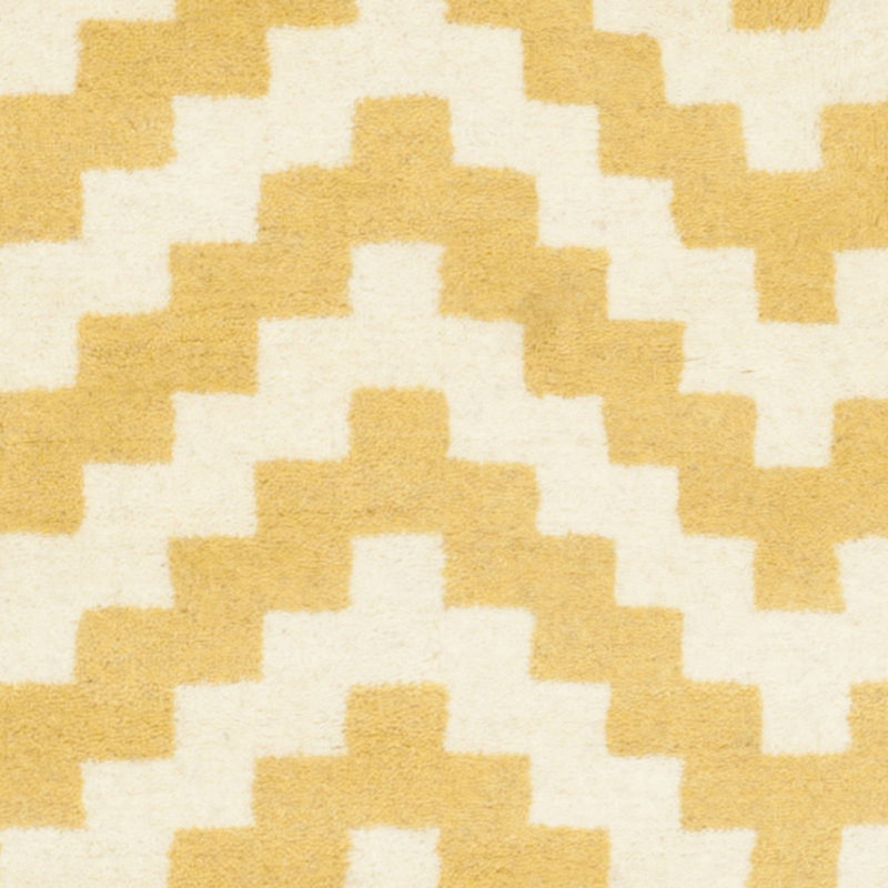 Sanyla Hand Tufted Wool Chevron Rug, Rectangle 4' x 6'
