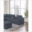 Ensemble de canapé-lit modulaire moderne et fonctionnel en velours côtelé gris foncé-385146302