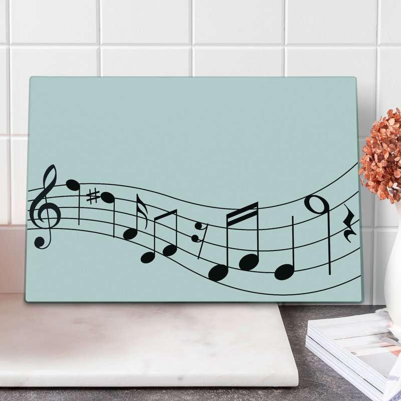 Planche à découper en verre musical east urban home