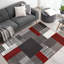 Tapis en polypropylène tissé à la machine Catarcio en rouge / gris / blanc-325899358