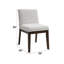 Chaise d'appoint en lin gris 2 - rembourrage en tissu d'ameublement 2 pièces avec ton brun chaud, pour toutes les pièces Coussin d'assise et de dossier rembourré de qualité supérieure fabriqué en bois d'hévéa massif