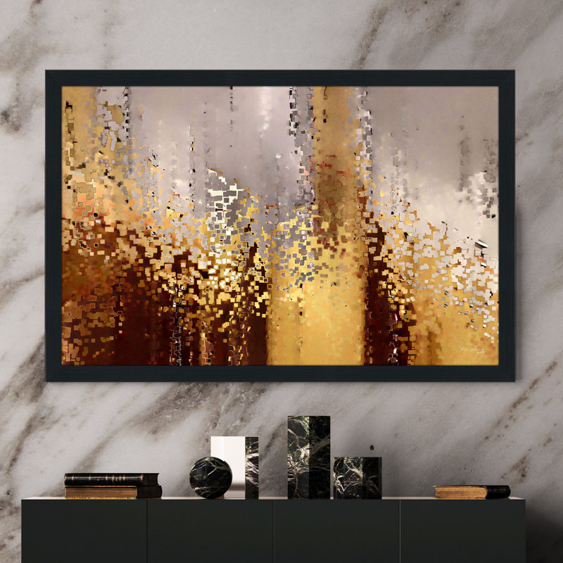 «Refiners Fire», reproduction d'art sur toile, H 21,5 po x l 27,5 po x P 0,75 po, Cadre espresso