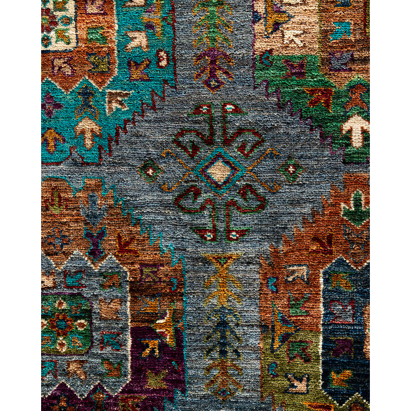 Tribal One-of-a-Kind Rectangle 8' X 9'10" Hand Knotted Area Rug