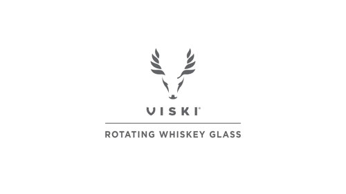 Viski Revolve Spinning Whiskey Glass, Unique Bourbon Glass, Old Fashioned Cocktail Glass, Crystal Cut Scotch Glass, Set of 1, 10oz