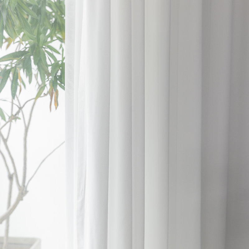 Rideau en polyester, Blanc