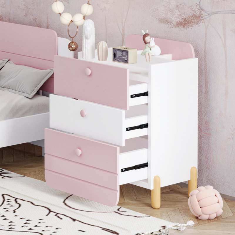 Dresser, White/Pink
