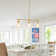 Delmis 3 - Light Kitchen Island Pendant Rustic Linear Chandelier with Clear Glass Shades