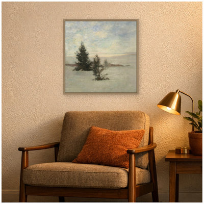 Snow Weather by John La Farge Framed Canvas Wall Art Print