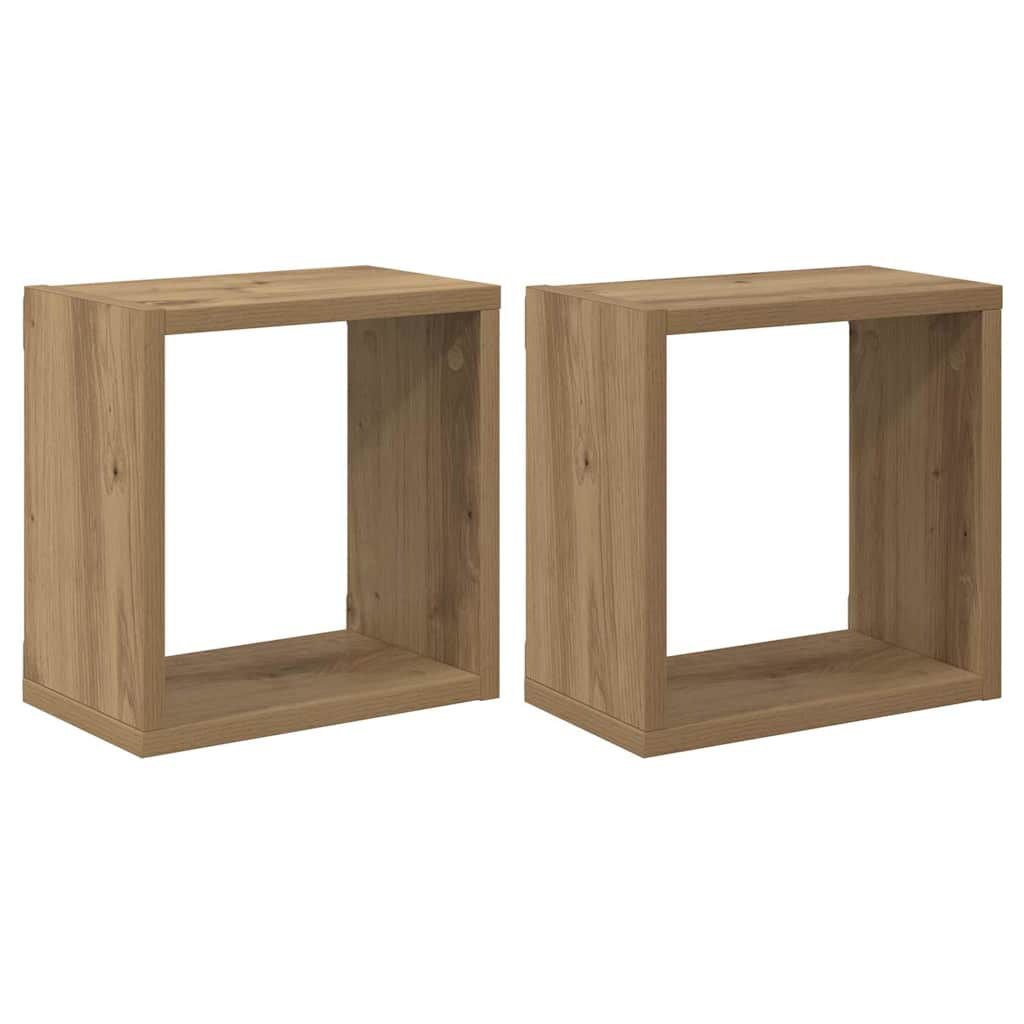 Wall Shelves 2 Pcs 26 X 15 X 26 Cm Engineered Wood