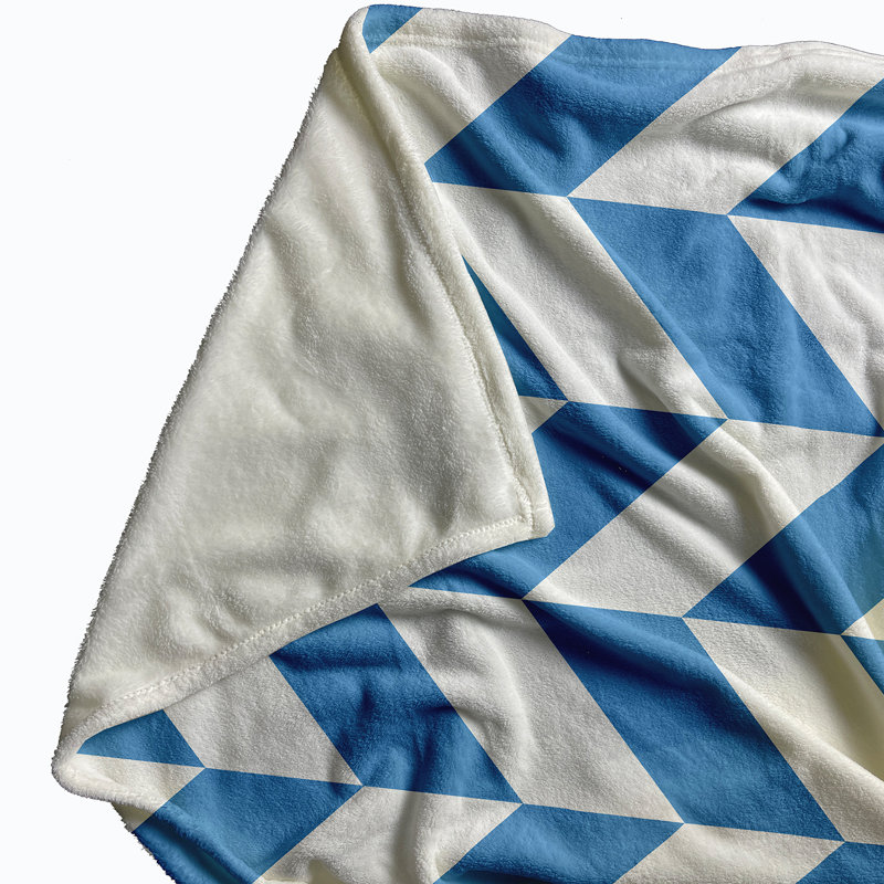 Solange Plain Weave / Muslin Throw Blanket, Blue