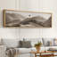 Brown Rustic Sun Mountains Simple Muted Extra Large Framed Wall Art Oversized Canvas Print-111696305-106766975
