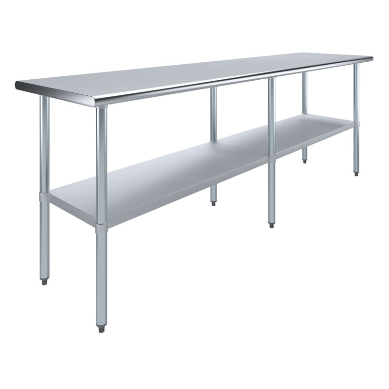Stainless Steel Top Workbench, 35" H x 96" W x 24" D