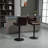 Homcom Bar Height Bar Stools Set Of 2 With Adjustable Seat, Thick Padded Cushion And Metal Footrest For Home Bar