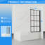 Shanisa 785-800mm W × 1400mm H Black Frame Tub Door With 6mm Clear Glass
