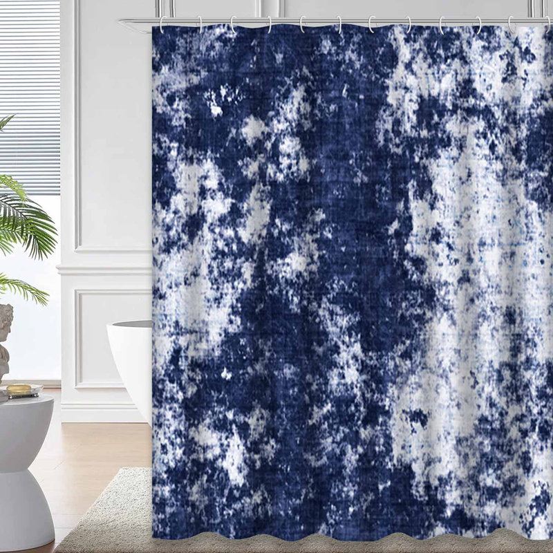 Rideau de douche Tie Washed, L 72 po x l 84 po