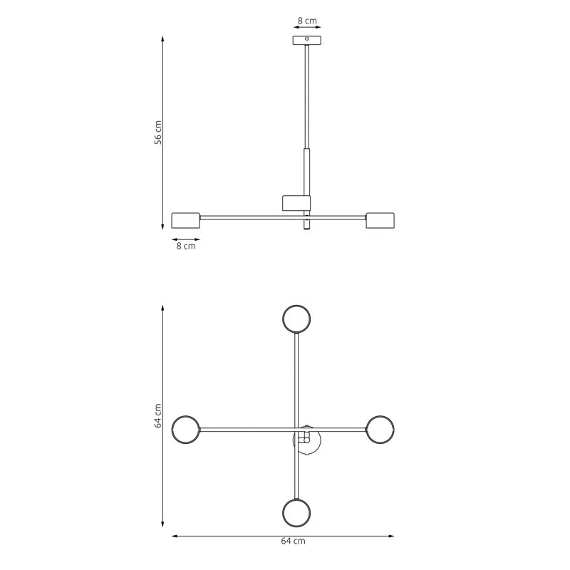 Deshaan BL, 4, 56cm H x 64cm W x 64cm D