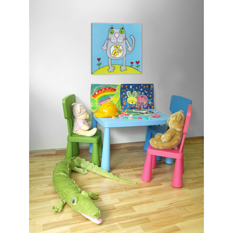 «Cat with Butterflies», reproduction sur toile tendue, H 32 po x l 32 po x P 1,5 po