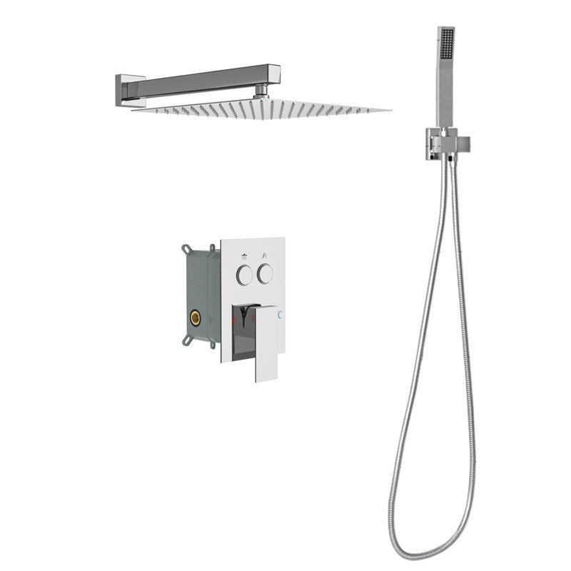 2-Function High-Pressure Rainfall Shower System, Tub Faucet Set