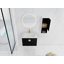 Meuble-lavabo mural 28 po avec lavabo et armoire latérale en céramique, porte, armoire de rangement de salle de bain