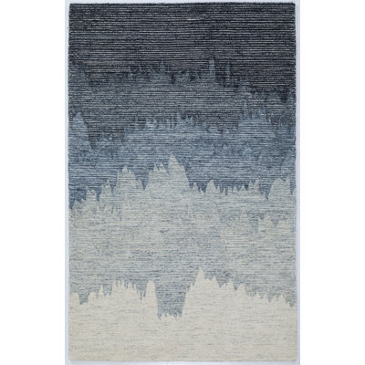 Surf Hand Tufted Area Rug in Blue