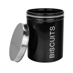 Round Biscuit Tin - 8cm height and 19cm diameter, Furniture & Home