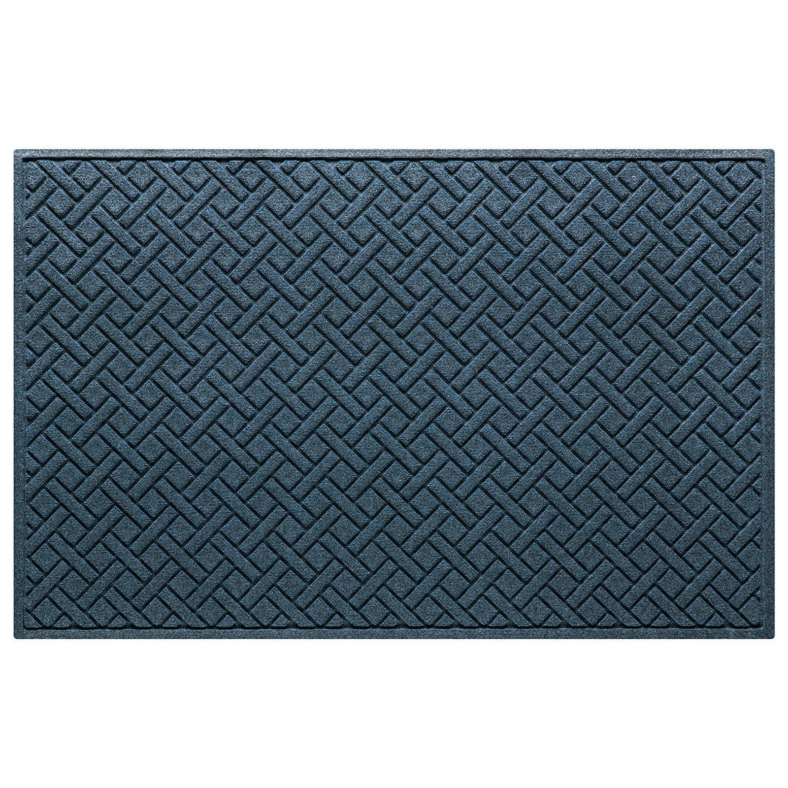 WaterHog Lattice Non-Slip Doormat, Navy, 0.375" H x 72" W x 48" D
