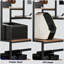 Bureau d'écriture industriel, bureau d'ordinateur avec tablette à 4 niveaux