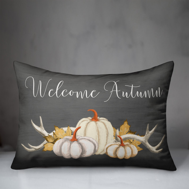  Welcome Autumn Pumpkins Rectangular Pillow Cover & Insert