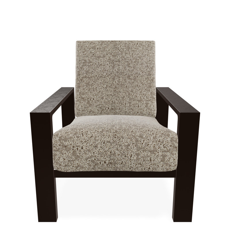 Larssen Deep Seating Cushion Arm Chair, Cast Ash Sunbrella® Plainweave, Kona