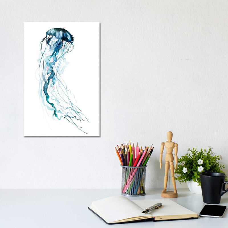 Electric Tangle II by Grace Popp - Wrapped Canvas Painting, 30.48cm H x 20.32cm W x 1.91cm D