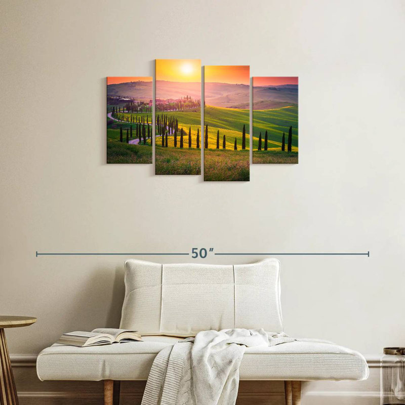 Marchelle soleil sur la Toscane, H 22 po x l 36 po