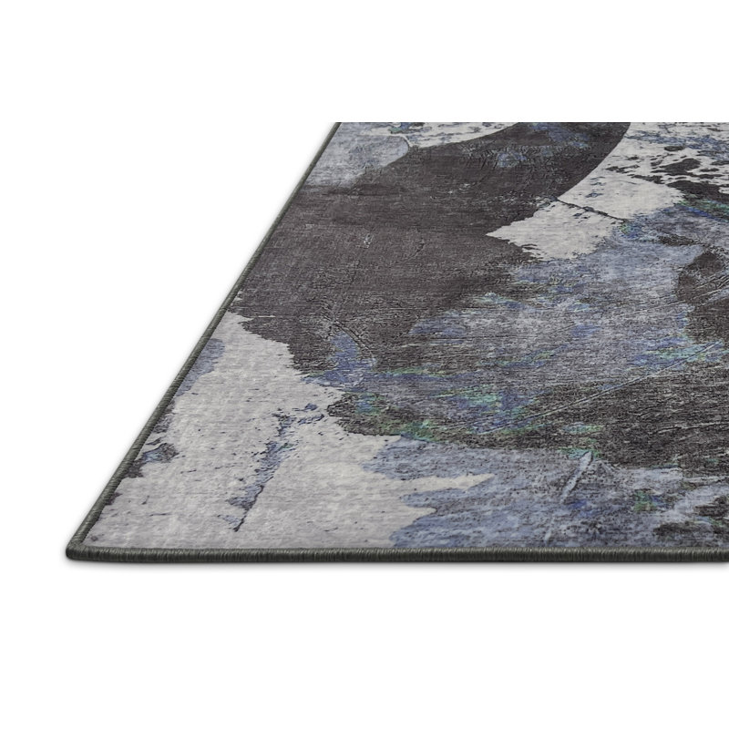 Abstract Indoor Rug, Rectangle 2' x 4'